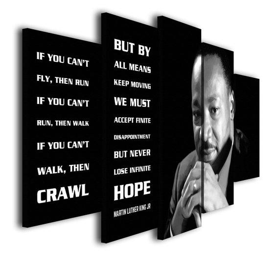 Martin Luther King Jr - Famous Person 5 Panel Canvas Art Wall Decor Martin Luther King Jr - Famous Person 5 Panel Canvas Art Wall Decor