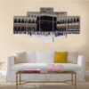 Masjid Ul Haram In Mecca - Nature 5 Panel Canvas Art Wall Decor