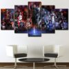 Mass Effect Characters Poster 1 Gaming - 5 Panel Canvas Art Wall Decor