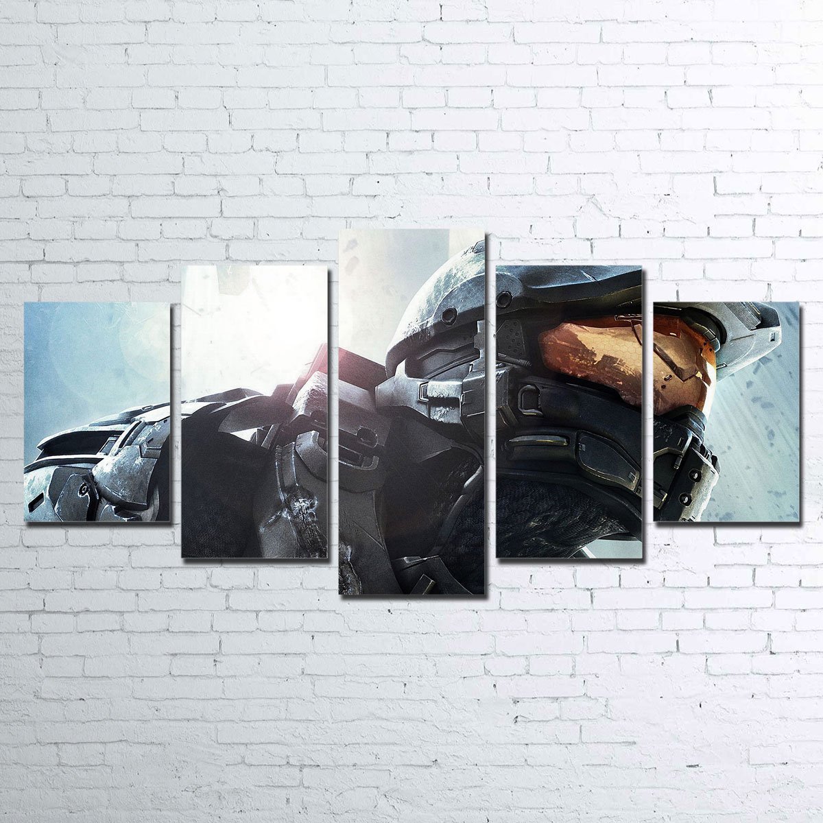 Master Chief Gaming 5 Panel Canvas Art Wall Decor Master Chief Gaming 5 Panel Canvas Art Wall Decor