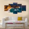 Mcway Falls Julia Pfeiffer Burns State Park - Nature 5 Panel Canvas Art Wall Decor