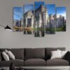 Medieval Gravensteen Castle Ghent Belgium Dukes Knights Flanders Residence - Nature 5 Panel Canvas Art Wall Decor