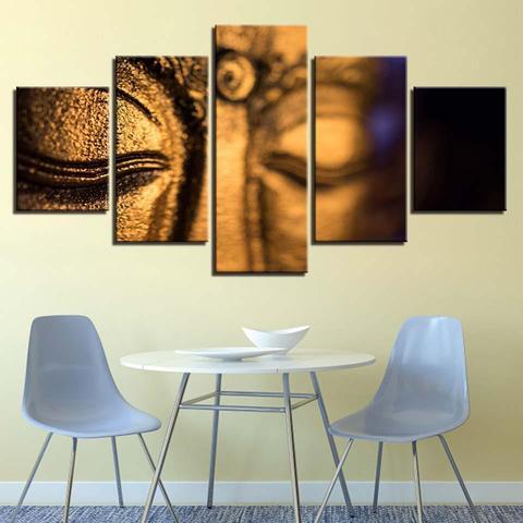 Meditate With Buddha - Religion 5 Panel Canvas Art Wall Decor Meditate With Buddha - Religion 5 Panel Canvas Art Wall Decor