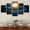 Meditation Power - Religion 5 Panel Canvas Art Wall Decor