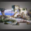 Mediterranean sailing - Abstract 5 Panel Canvas Art Wall Decor