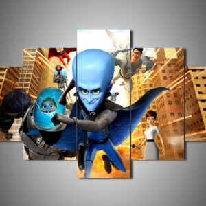 Megamind 1 - Catroon 5 Panel Canvas Art Wall Decor