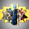 Megamind 2 - Catroon 5 Panel Canvas Art Wall Decor