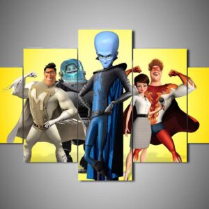 Megamind 2 - Catroon 5 Panel Canvas Art Wall Decor