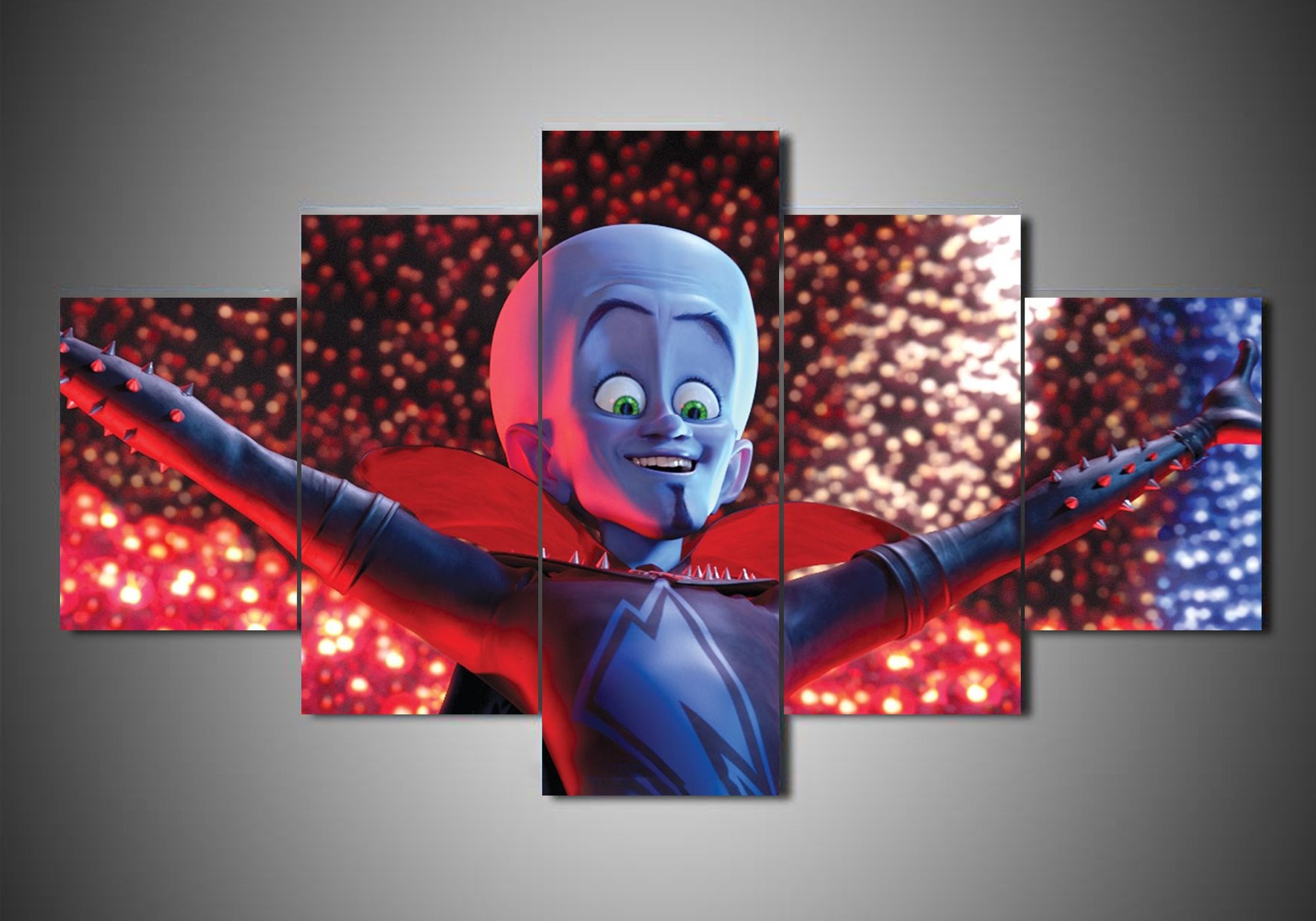 Megamind 3 - Catroon 5 Panel Canvas Art Wall Decor Megamind 3 - Catroon 5 Panel Canvas Art Wall Decor