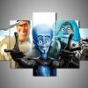 Megamind - Catroon 5 Panel Canvas Art Wall Decor