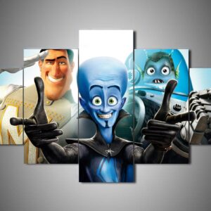 Megamind - Catroon 5 Panel Canvas Art Wall Decor