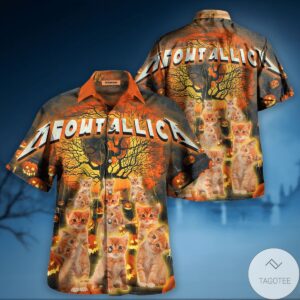 Meowtallica Master Of Kittens Hawaii Hawaiian Shirt