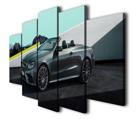 Mercedes-Benz E Cabrio Sport Car - Automative 5 Panel Canvas Art Wall Decor Mercedes-Benz E Cabrio Sport Car - Automative 5 Panel Canvas Art Wall Decor