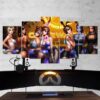 Mercy-Pharah-Mei-Dva-Tracer-Widowmaker-Symmetra Sexy - Gaming 5 Panel Canvas Art Wall Decor