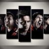 Messi The Football Champion - Famous Person 5 Panel Canvas Art Wall Decor