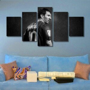 Messi - Famous Person 5 Panel Canvas Art Wall Decor