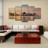 Miami City Florida - Nature 5 Panel Canvas Art Wall Decor