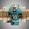 Miami Dolphins - Kenny Stills - Sport 5 Panel Canvas Art Wall Decor