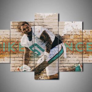 Miami Dolphins - Mike Pouncey - Sport 5 Panel Canvas Art Wall Decor