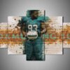 Miami Dolphins - Ndamukong Suh - Sport 5 Panel Canvas Art Wall Decor