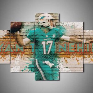 Miami Dolphins - Ryan Tannehill - Sport 5 Panel Canvas Art Wall Decor