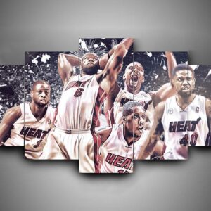Miami Heat - Sport 5 Panel Canvas Art Wall Decor