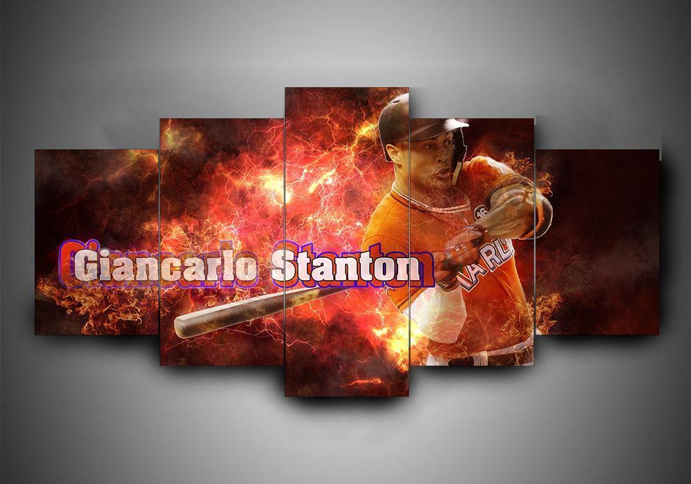 Miami Marlins 1 - Sport 5 Panel Canvas Art Wall Decor Miami Marlins 1 - Sport 5 Panel Canvas Art Wall Decor