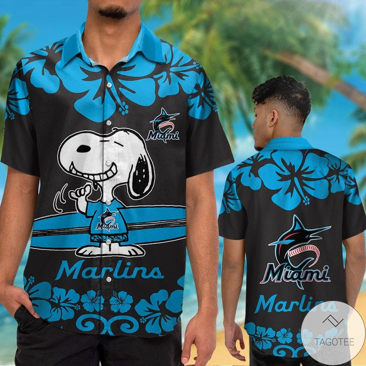 Miami Marlins Snoopy Hawaiian Shirt Miami Marlins Snoopy Hawaiian Shirt