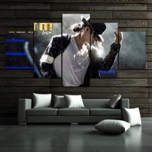 Michael Jackson 02 - Famous Person 5 Panel Canvas Art Wall Decor