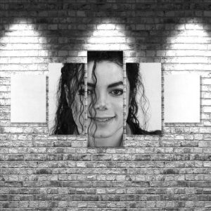 Michael Jackson 04 - Famous Person 5 Panel Canvas Art Wall Decor
