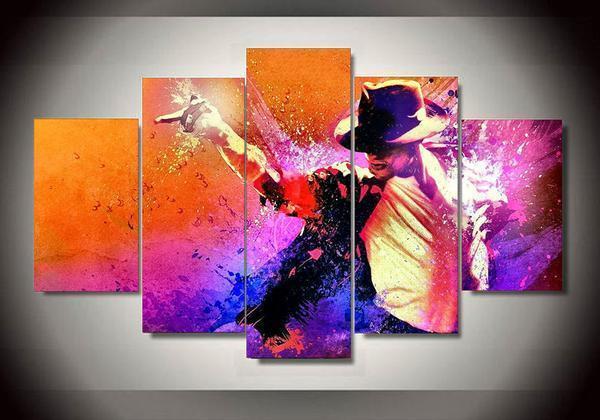 Michael Jackson 1 - Music 5 Panel Canvas Art Wall Decor Michael Jackson 1 - Music 5 Panel Canvas Art Wall Decor