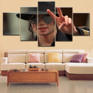 Michael Jackson 17 - Famous Person 5 Panel Canvas Art Wall Decor