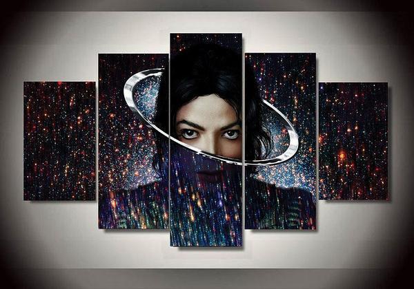 Michael Jackson 2 - Music 5 Panel Canvas Art Wall Decor Michael Jackson 2 - Music 5 Panel Canvas Art Wall Decor