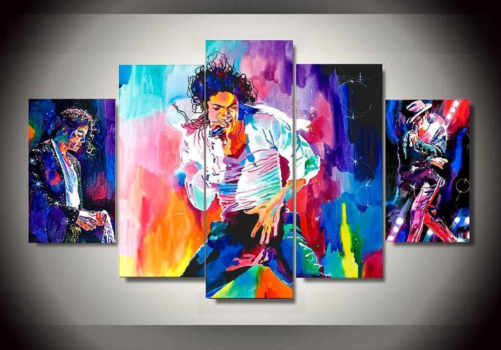 Michael Jackson Forever - Music 5 Panel Canvas Art Wall Decor Michael Jackson Forever - Music 5 Panel Canvas Art Wall Decor