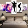 Michael Jackson Music King Of Pop Abstract - Music 5 Panel Canvas Art Wall Decor