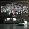 Michael Jordan 02 - Famous Person 5 Panel Canvas Art Wall Decor