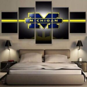 Michigan - Sports 5 Panel Canvas Art Wall Decor