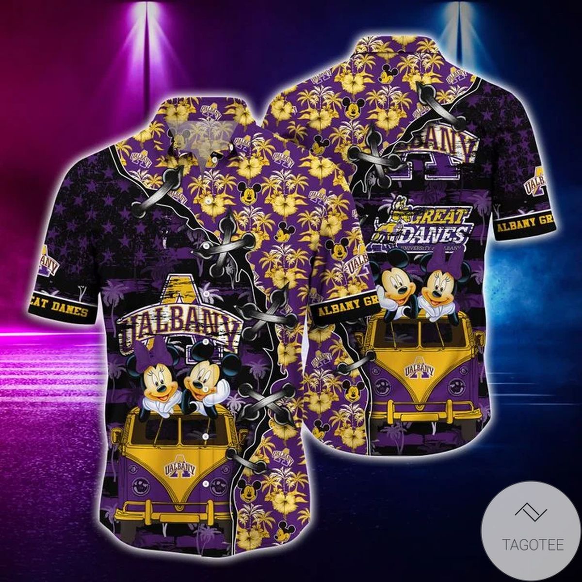 Mickey Mouse Albany Great Danes Ncaa Hawaiian Shirt Mickey Mouse Albany Great Danes Ncaa Hawaiian Shirt