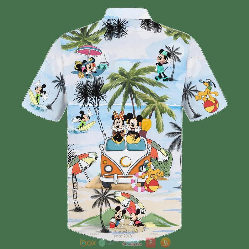 Mickey Mouse And Minnie Beach Summer Hawaiian Shirt Mickey Mouse And Minnie Beach Summer Hawaiian Shirt