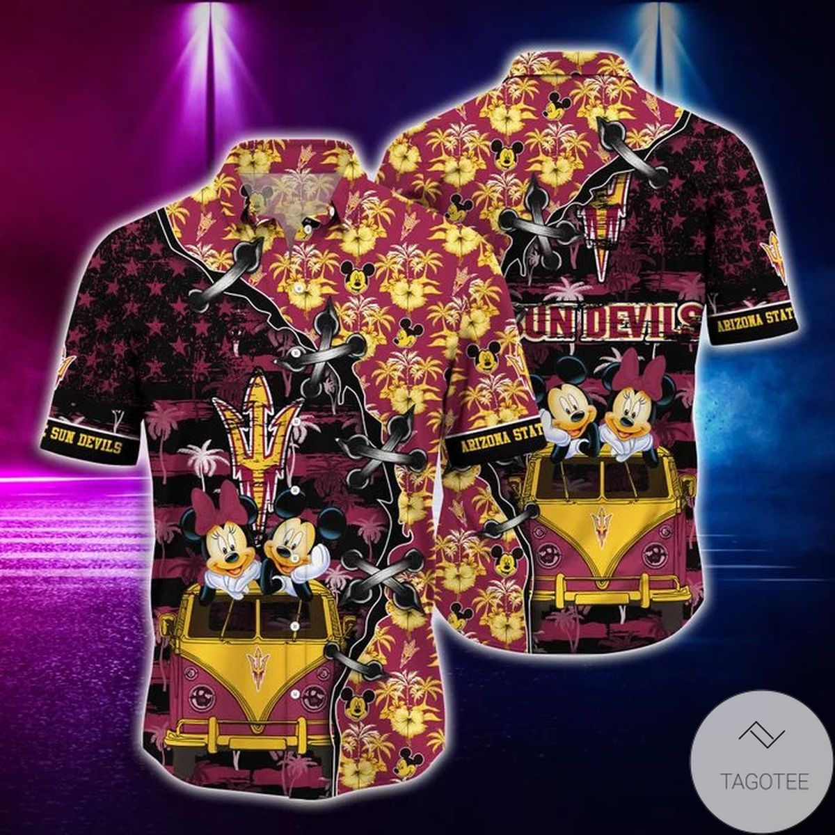 Mickey Mouse Arizona State Sun Devils Ncaa Hawaiian Shirt Mickey Mouse Arizona State Sun Devils Ncaa Hawaiian Shirt