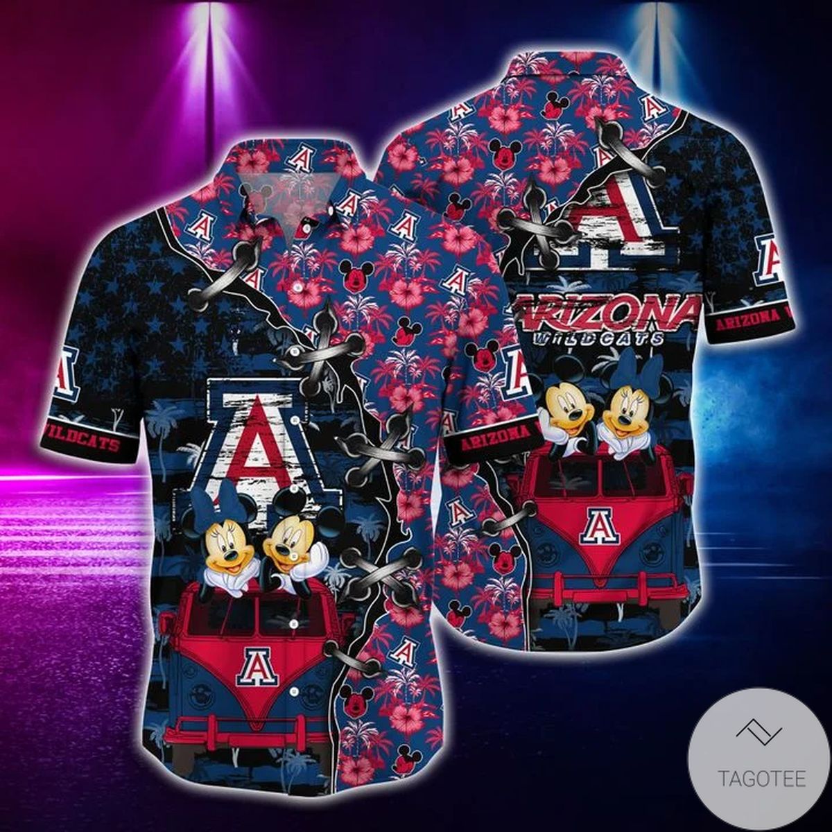 Mickey Mouse Arizona Wildcats Ncaa Hawaiian Shirt Mickey Mouse Arizona Wildcats Ncaa Hawaiian Shirt