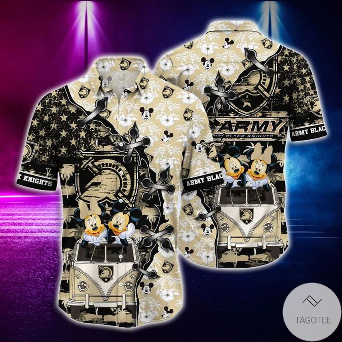 Mickey Mouse Army Black Knights Ncaa Hawaiian Shirt Mickey Mouse Army Black Knights Ncaa Hawaiian Shirt