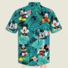 Mickey Mouse Flowers And Leaves Hawaiian Shirt