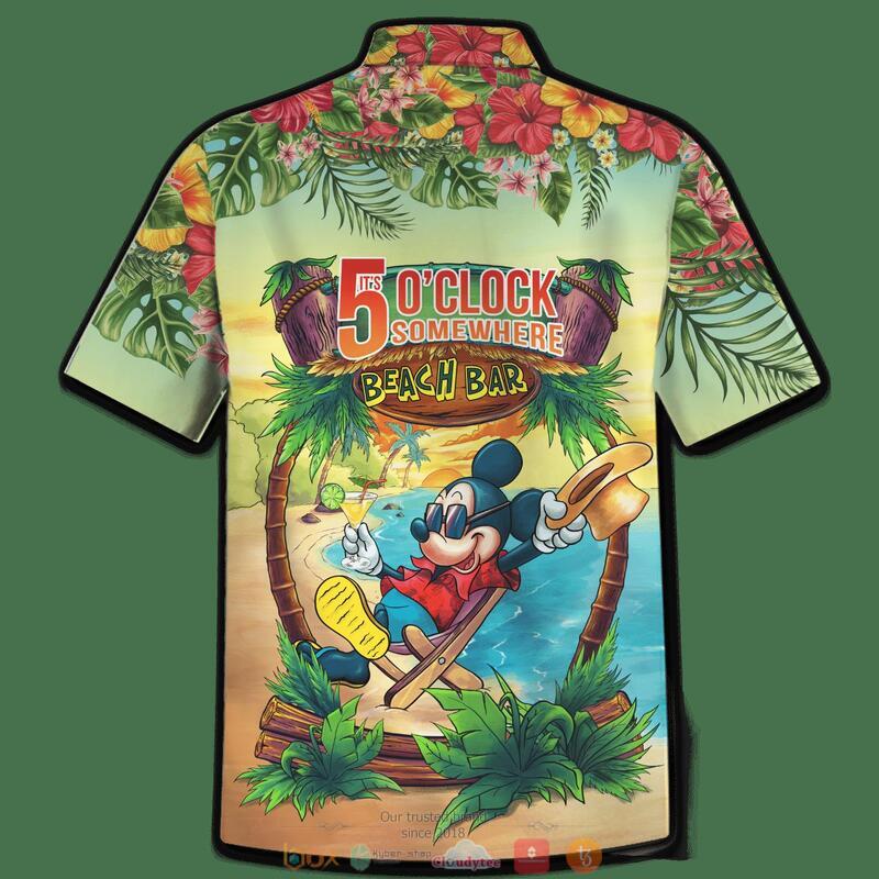 Mickey Mouse It’S 5 O’Clock Somewhere Hawaiian Shirt Mickey Mouse It’S 5 O’Clock Somewhere Hawaiian Shirt