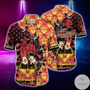 Mickey Mouse Maryland Terrapins Ncaa Hawaiian Shirt