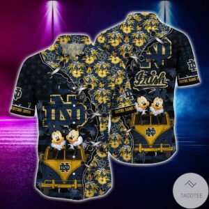 Mickey Mouse Notre Dame Fighting Irish Ncaa Hawaiian Shirt
