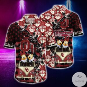 Mickey Mouse Oklahoma Sooners Ncaa Hawaiian Shirt