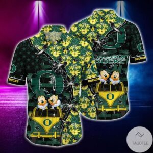 Mickey Mouse Oregon Ducks Ncaa Hawaiian Shirt