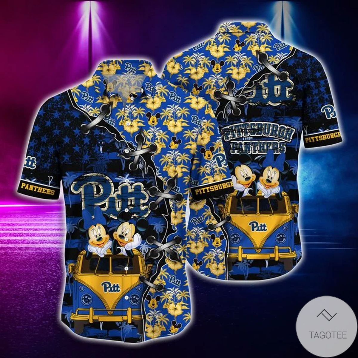 Mickey Mouse Pittsburgh Panthers Ncaa Hawaiian Shirt Mickey Mouse Pittsburgh Panthers Ncaa Hawaiian Shirt
