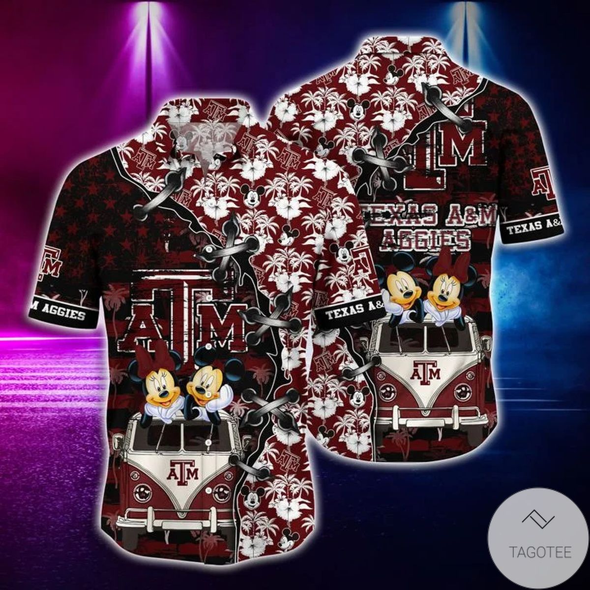 Mickey Mouse Texas A&M Aggies Ncaa Hawaiian Shirt Mickey Mouse Texas A&M Aggies Ncaa Hawaiian Shirt